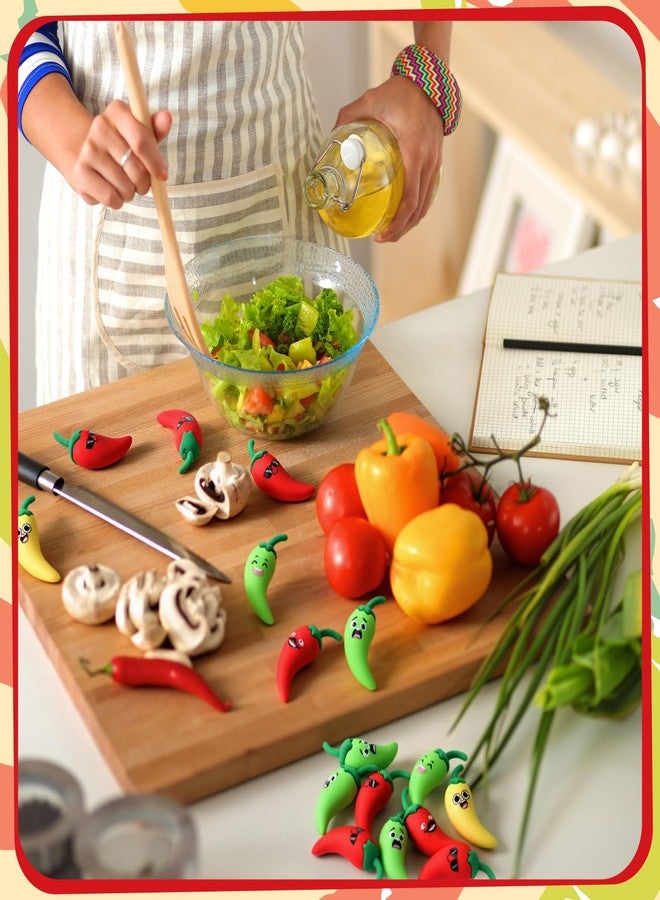 Vertintong 50 Pcs Mini Chili Pepper Figurines to Chili Festival Party Little Fake Hot Peppers Figures Small Jalapenos Statue for Spicy Cook Off Decorations Kitchen Table Decor Gifts School Prizes - Image 5